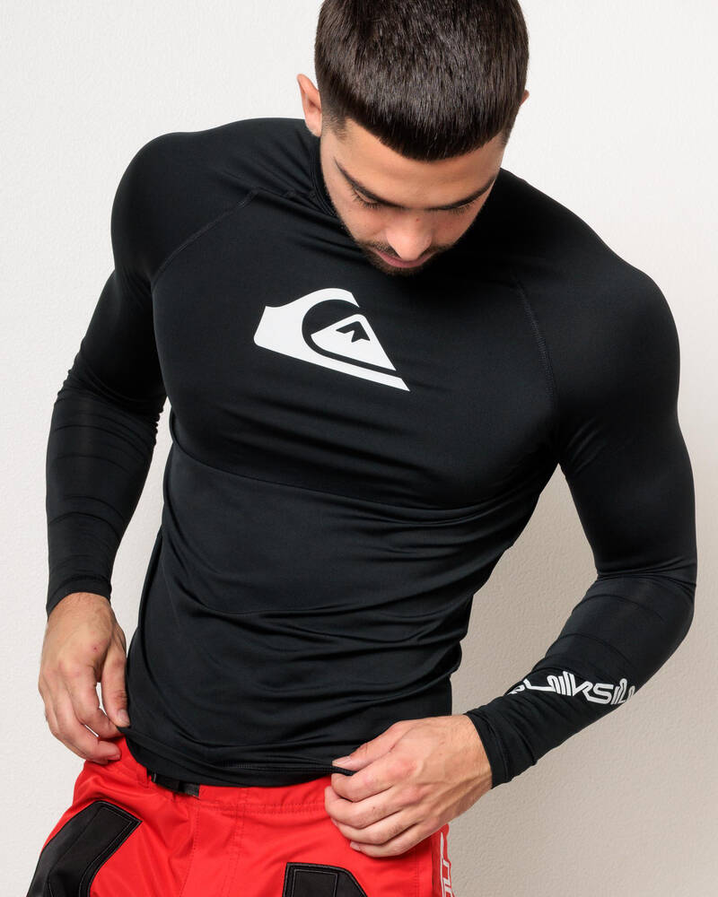 Quiksilver All Time Long Sleeve Rash Vest for Mens