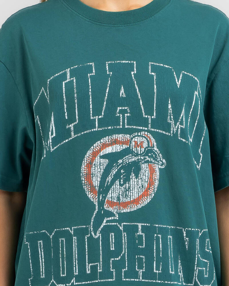 Mitchell & Ness Miami Dolphins Ivy Arch T-Shirt for Womens