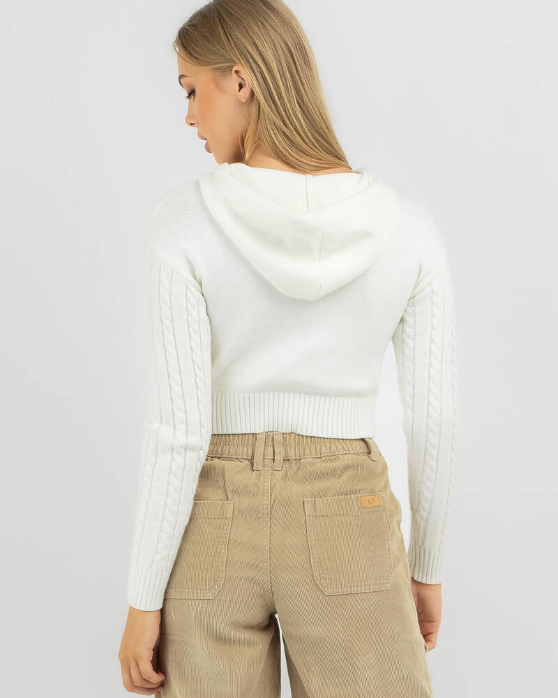 Ava And Ever Bailee Hooded Cable Knit Jumper for Womens