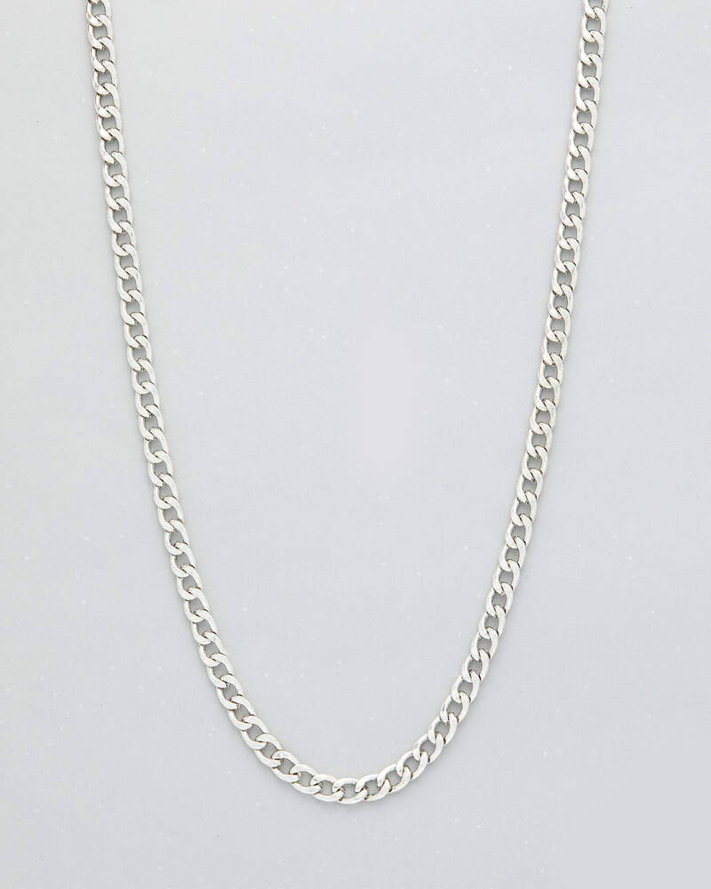 Shop REPUBLIK Silver Chain Necklace In Silver Fast Shipping & Easy