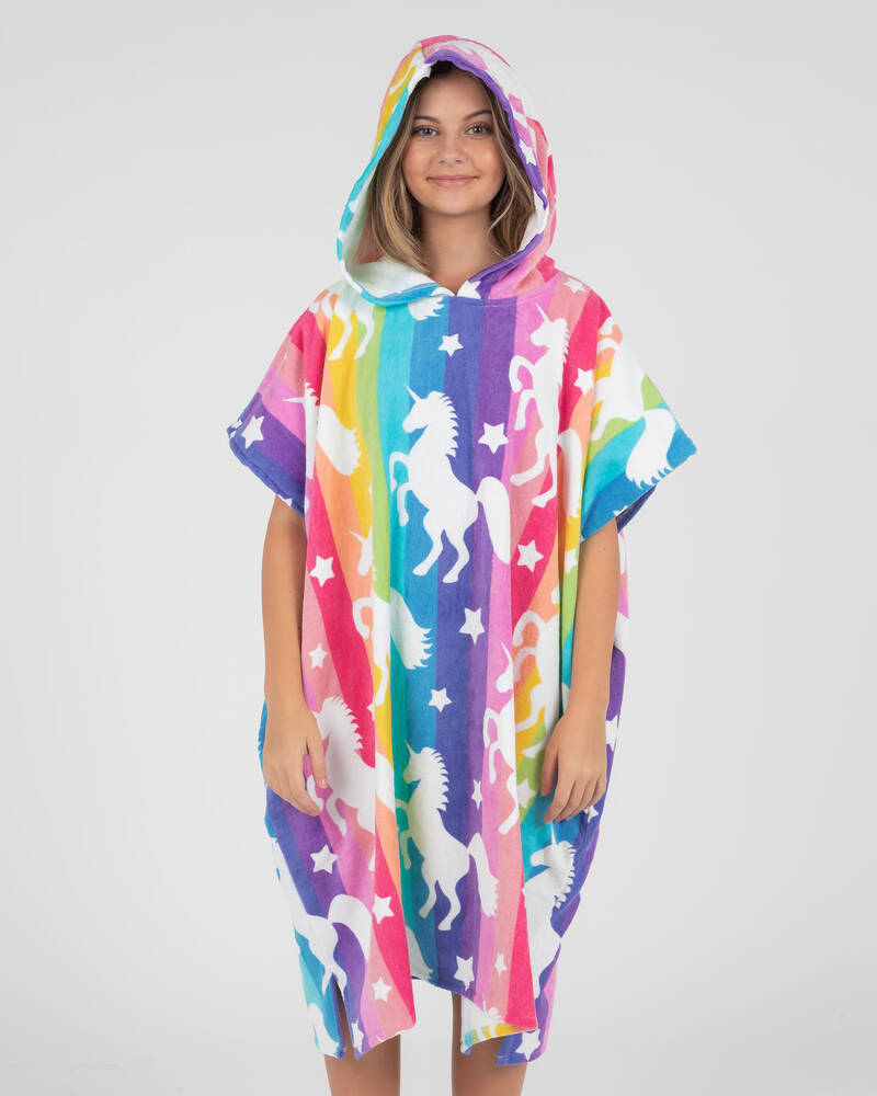 Topanga Rainbow Unicorn Hooded Towel for Womens