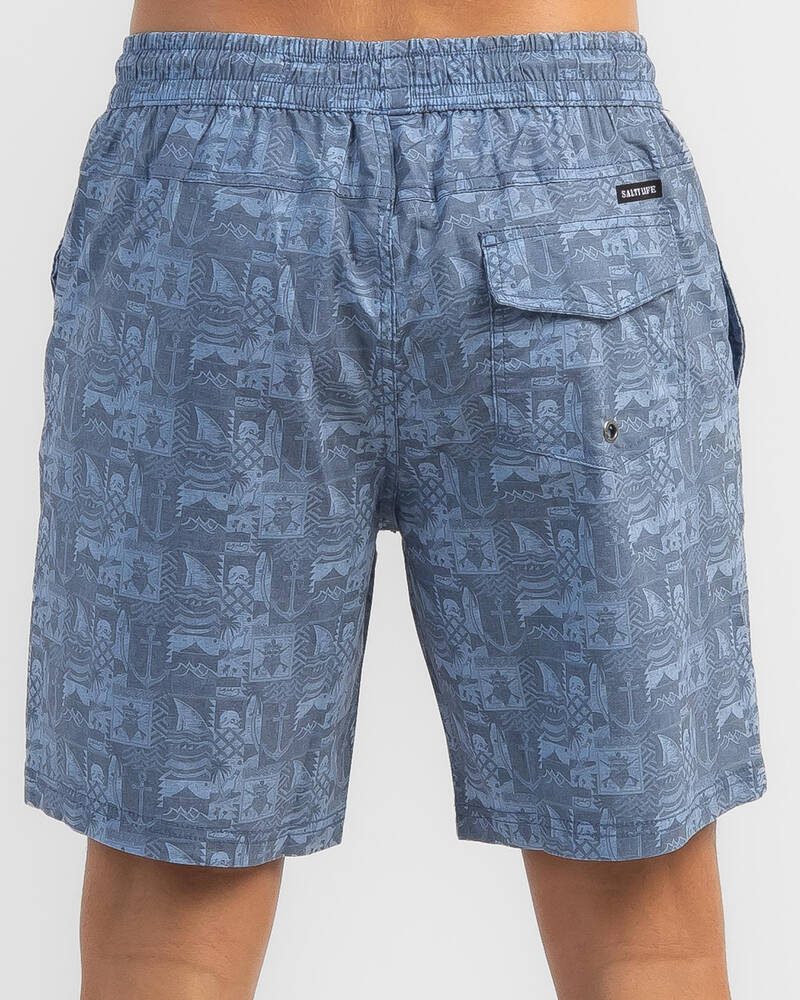 Salty Life Marooned Board Shorts for Mens