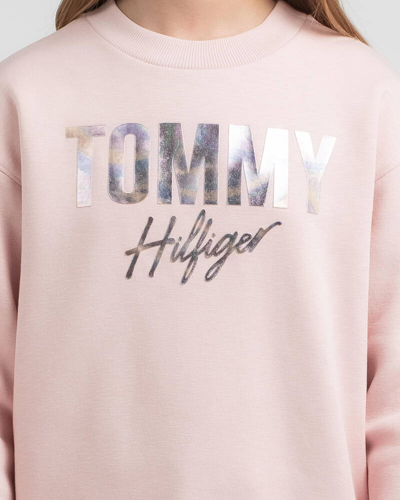 Tommy Hilfiger Girls' Foil Sweatshirt for Womens