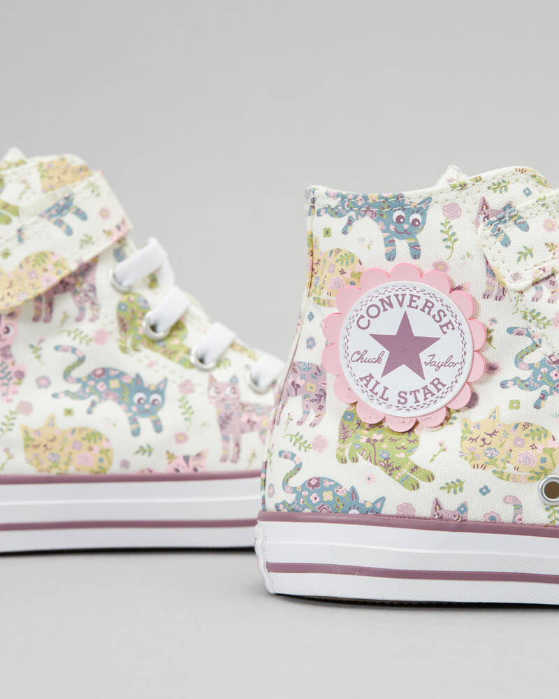 Converse Girls' Chuck Taylor All Star Easy-On Feline Florals Shoes for Womens