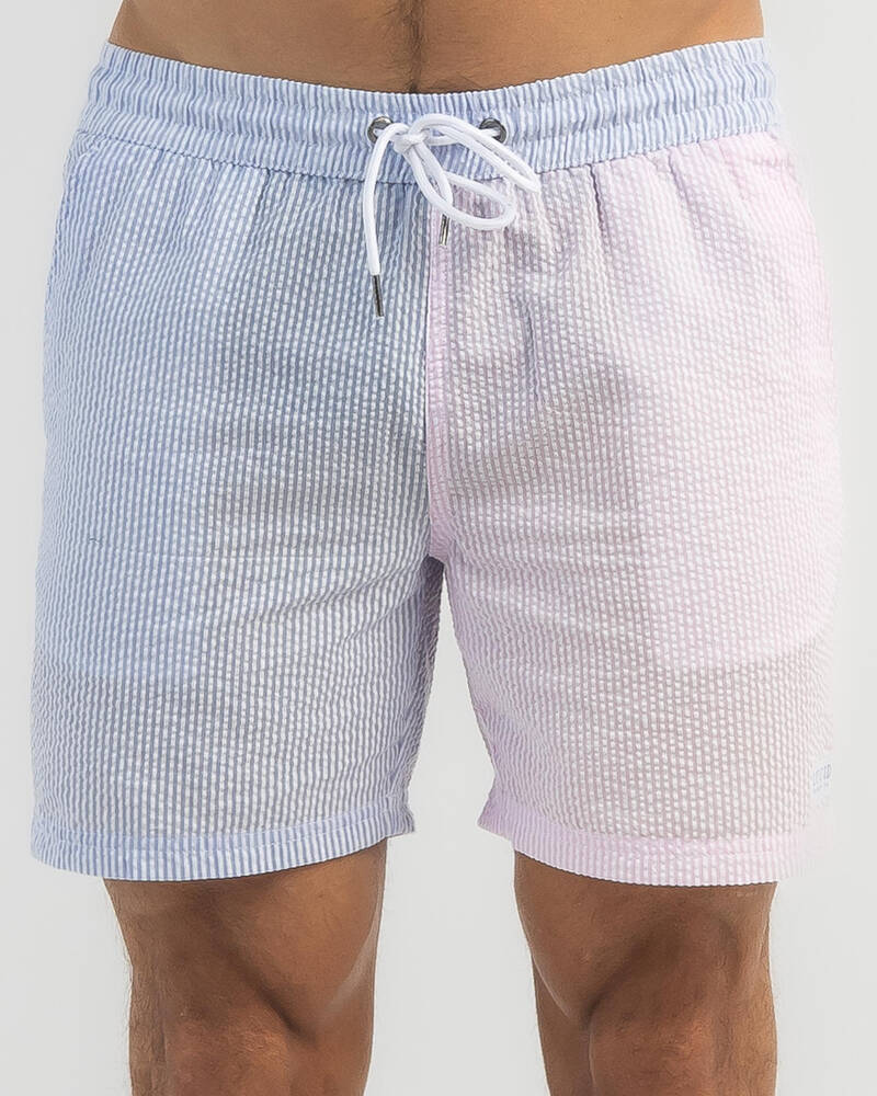 Lucid Panels Elastic Waist Shorts for Mens