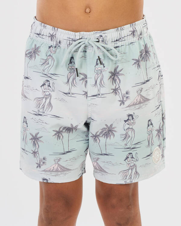 Jacks Boys' Hawaiian Fade Elastic Waist Shorts for Mens
