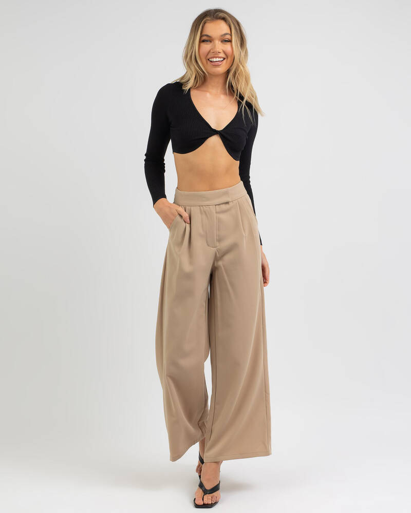 Yours Truly Brenna Pants In Beige - Fast Shipping & Easy Returns - City  Beach Australia