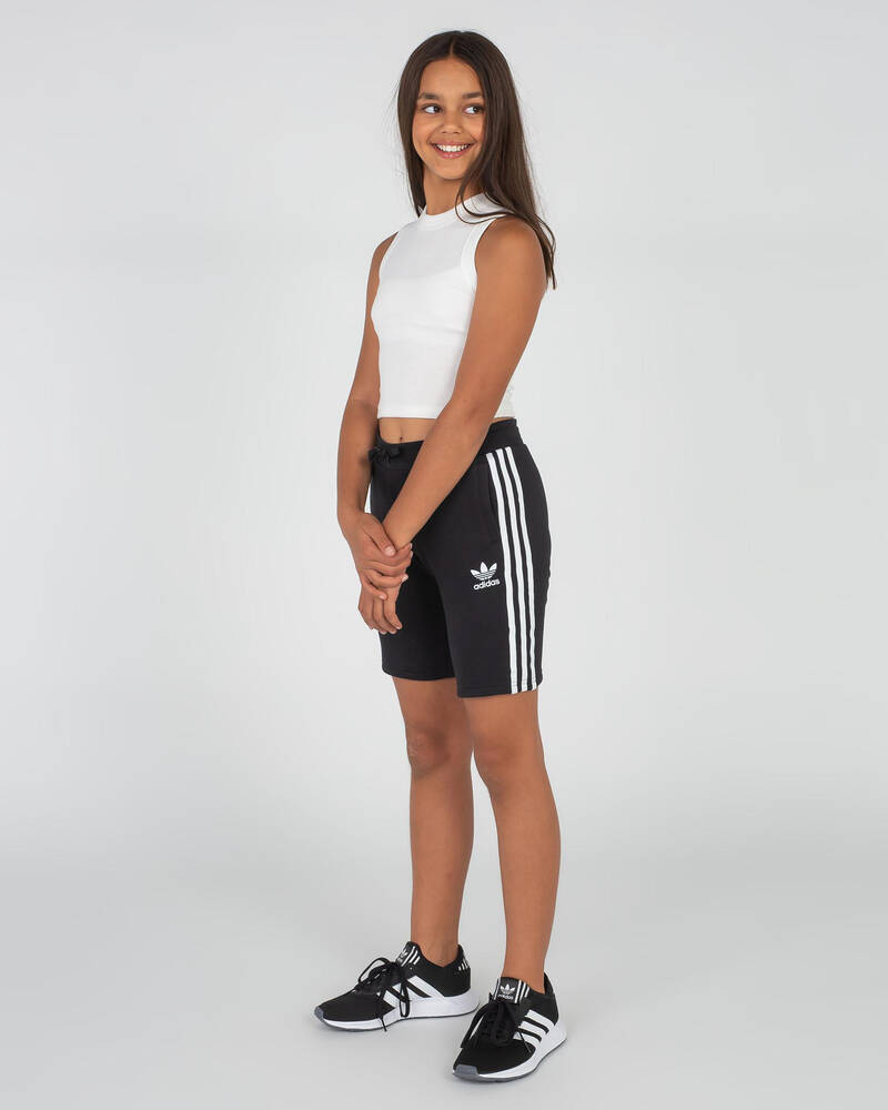 adidas Girls' 3 Stripe Shorts for Womens