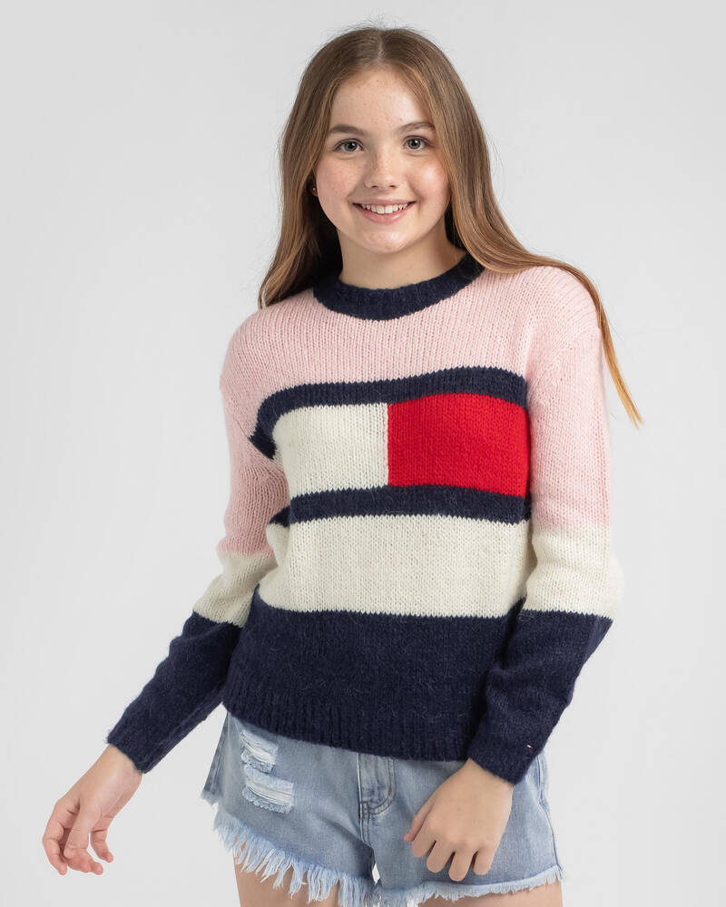 Tommy Hilfiger Girls' Flag Sweater for Womens