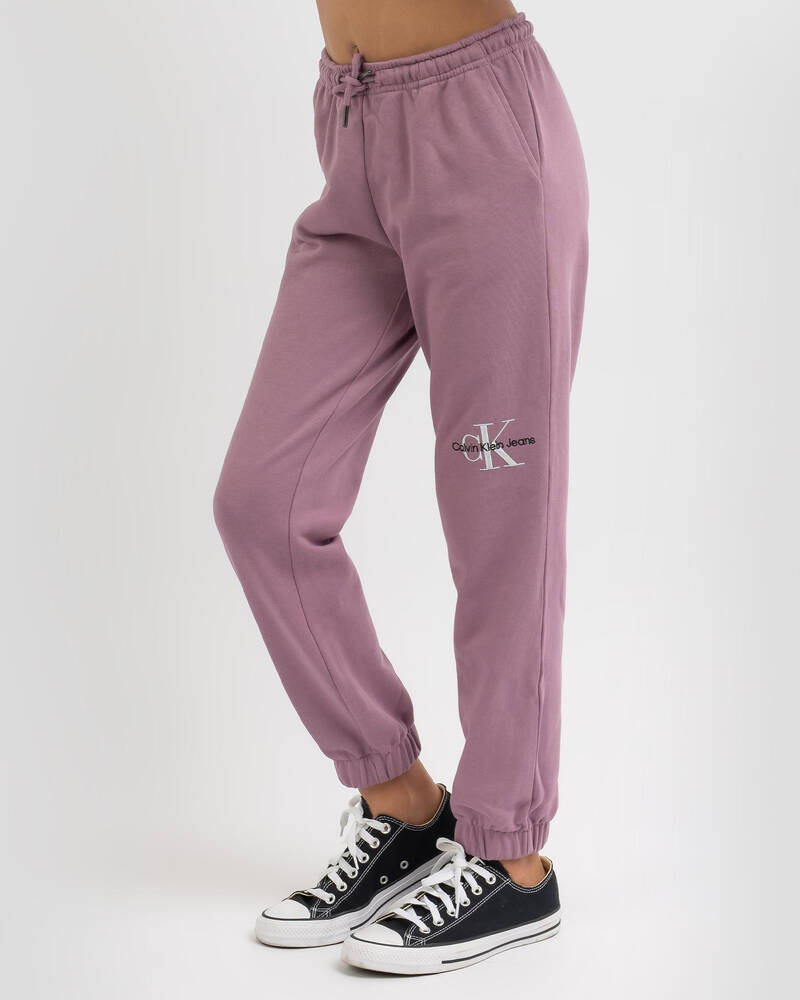 Calvin Klein Girls' Monogram Off Placed Track Pants for Womens