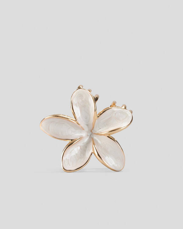 Karyn In LA Frangipani Pearl Hair Claw Clip for Womens