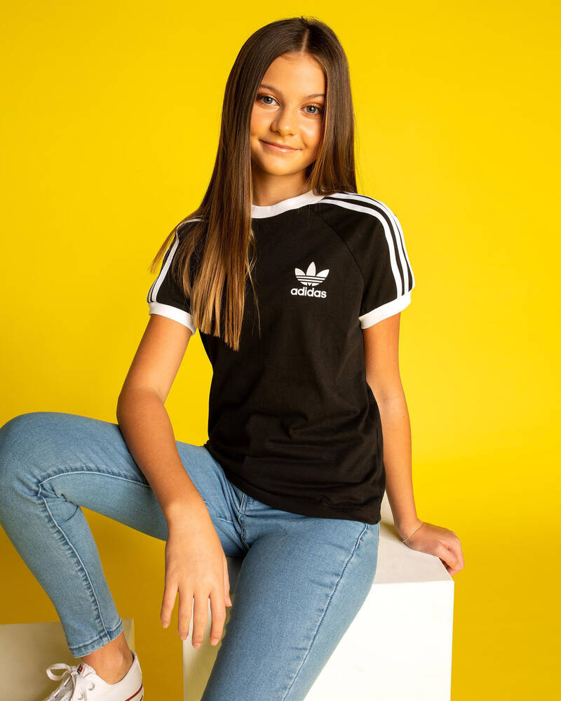 adidas Girls' 3 Stripes T-Shirt for Womens