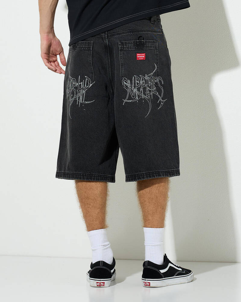 Worship Supplies Spinal Dozer Jean Shorts for Mens