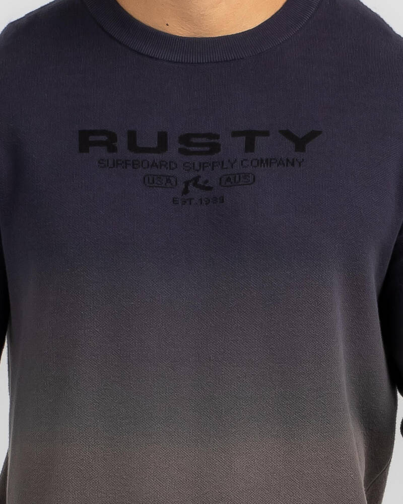 Rusty Gradient Ho-Stack Crew Knit Jumper for Mens