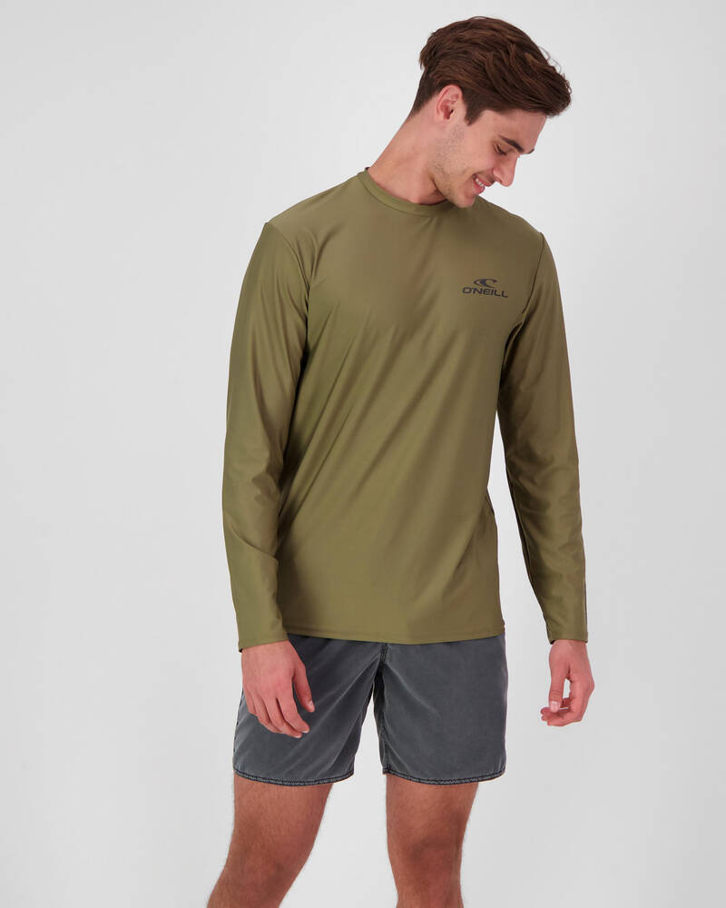 O'Neill Basic Skins Long Sleeve Rash Vest for Mens