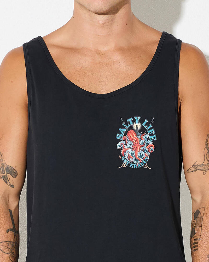 Salty Life Get Kraken Singlet for Mens
