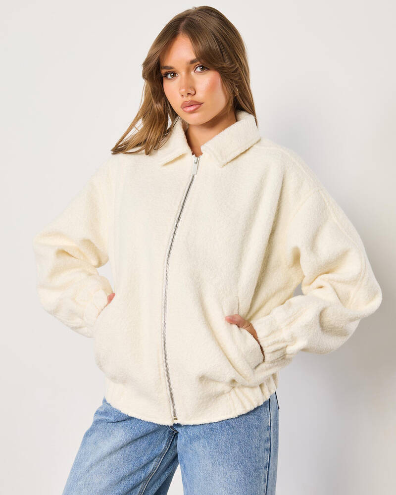 Ava And Ever Juno Boucle Bomber Jacket for Womens