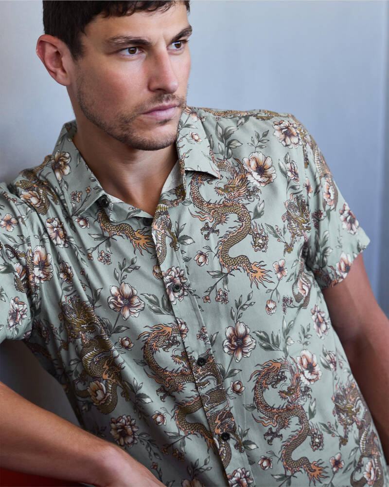 Lucid Temple Short Sleeve Shirt for Mens