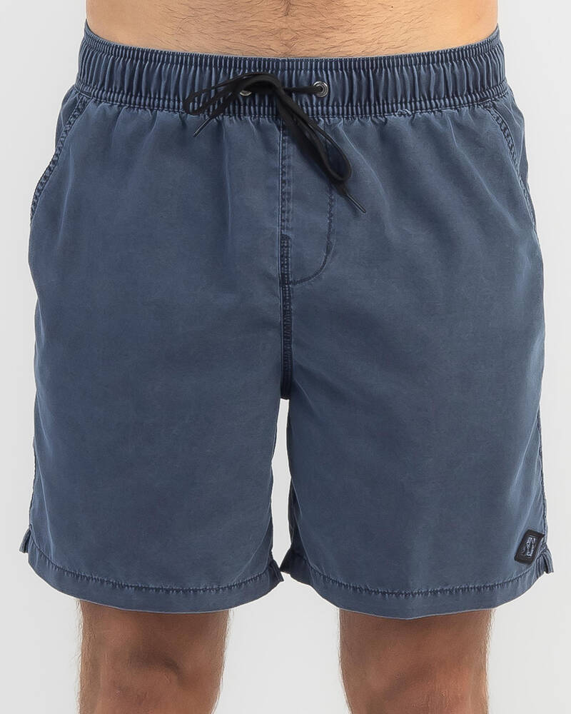 Shop Billabong All Day Overdye Layback Board Shorts In North Sea Fast
