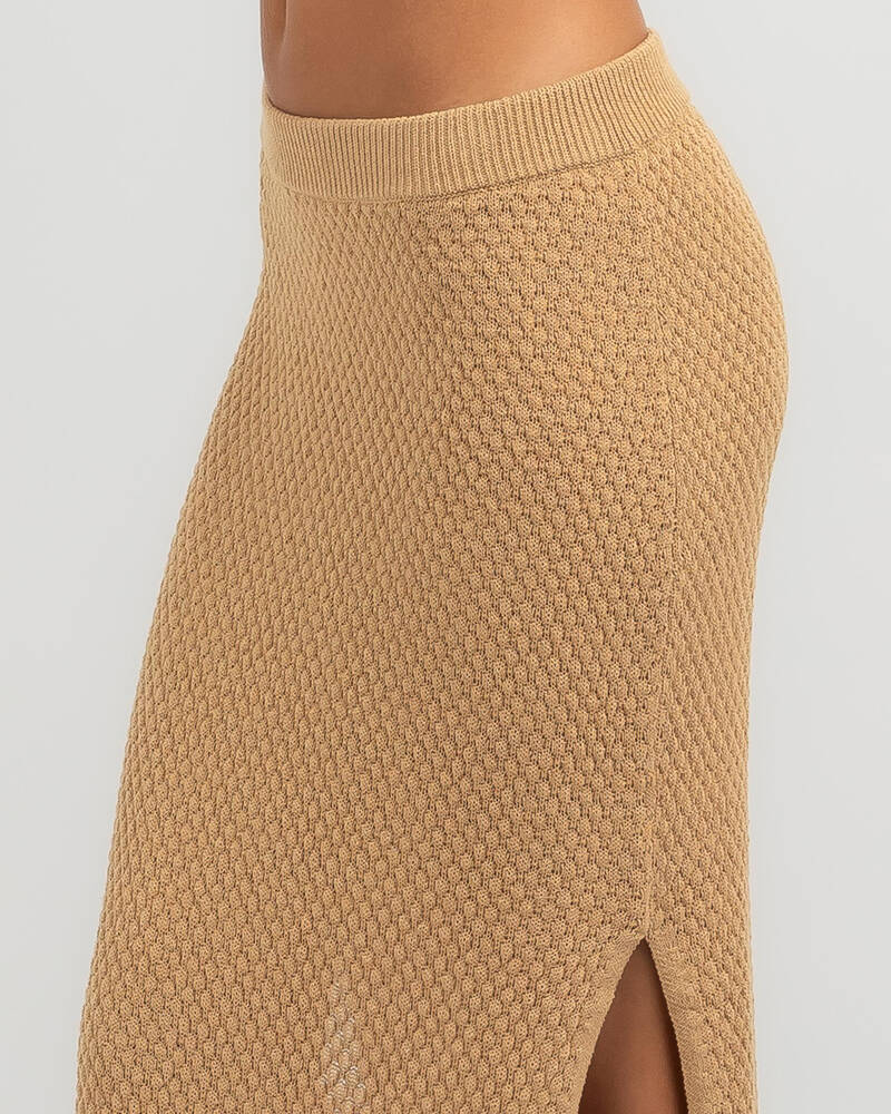 Rhythm Joni Knit Midi Skirt for Womens