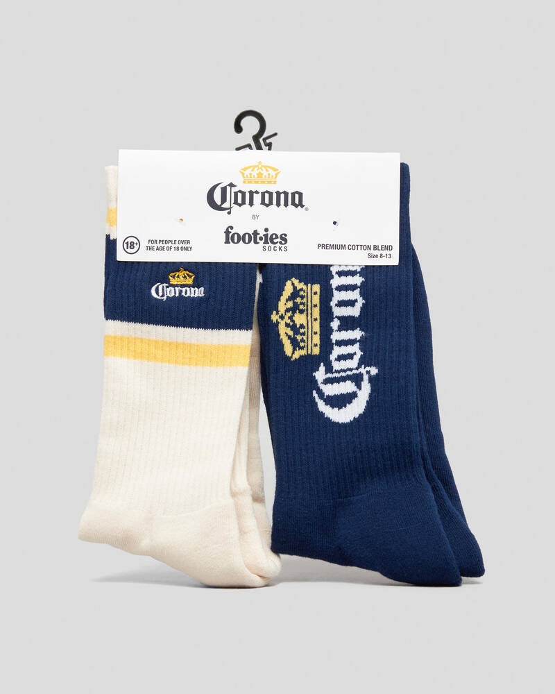 FOOT-IES Corona Bold Sneaker Socks 2 Pack for Mens