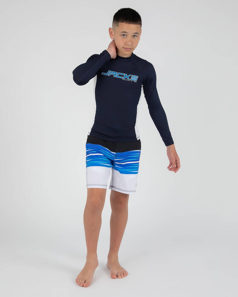 Jacks Boys' Conquer Long Sleeve Rash Vest for Mens