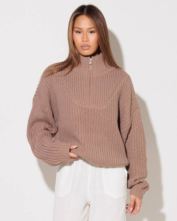 Roxy So Cozy Half Zip Knit Jumper for Womens