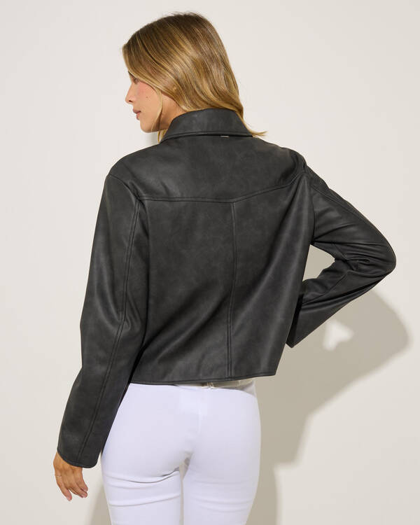 Ava And Ever Jinx Faux Leather Jacket for Womens