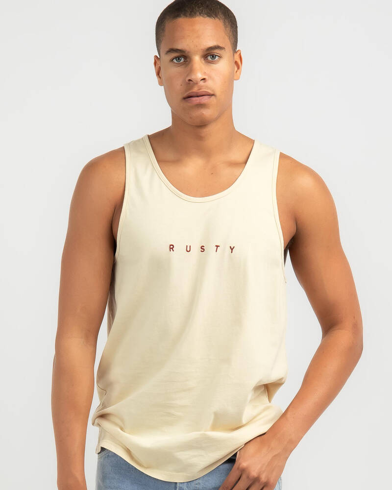 Rusty Short Cut Tank for Mens