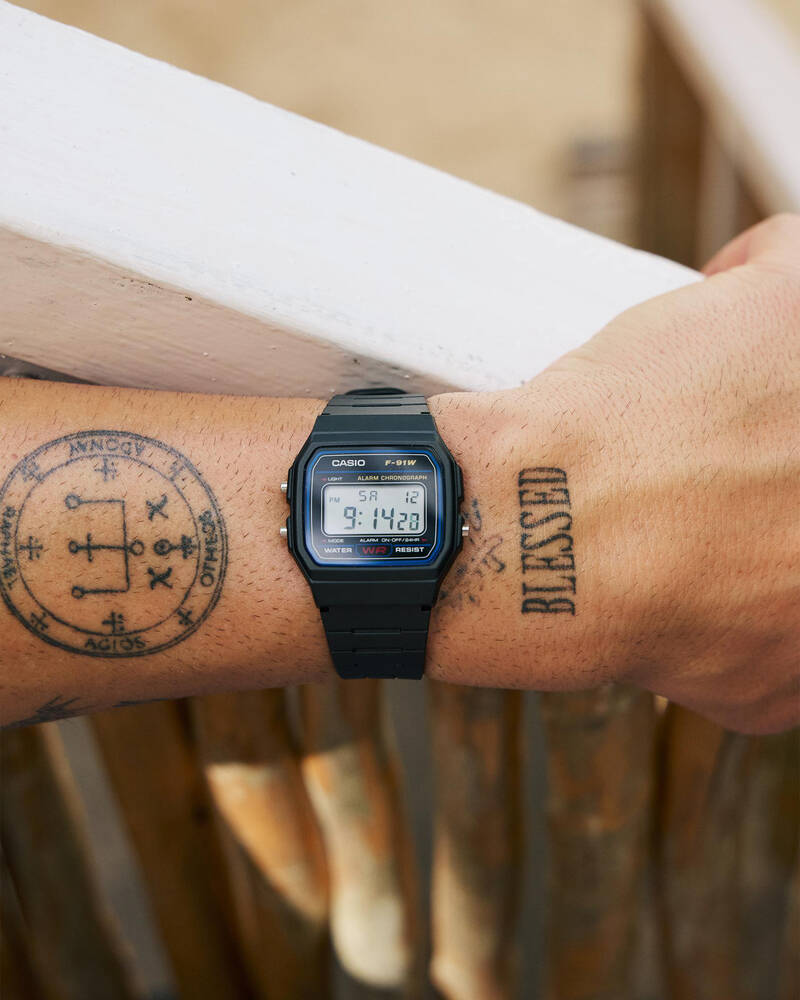 Shop Casio F91W-1 Basic Vintage Watch In Black - Fast Shipping & Easy ...