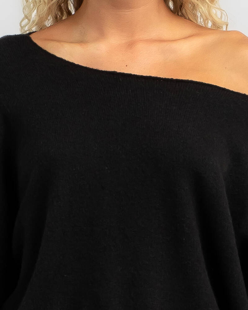Ava And Ever Fromey Off Shoulder Knit Jumper for Womens