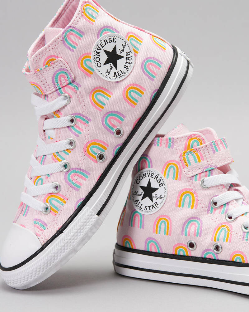 Converse Girls' Chuck Taylor All Star Easy On Rainbow Shoes for Womens