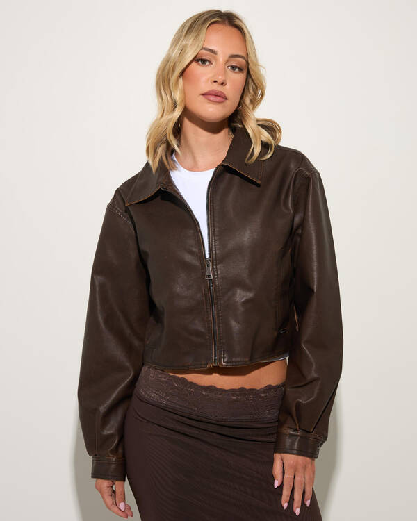 Ava And Ever Jett Faux Leather Jacket for Womens