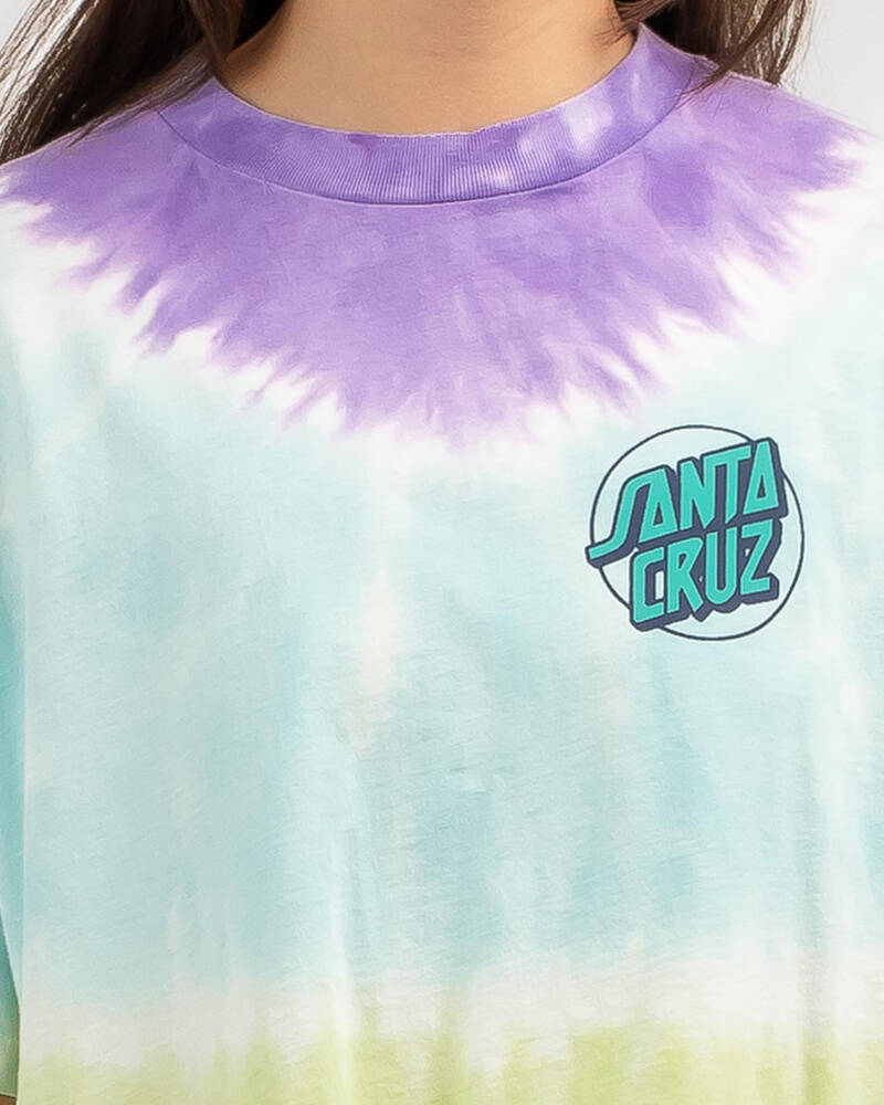Santa Cruz Girls' Dot Redux Tie Dye T-Shirt for Womens