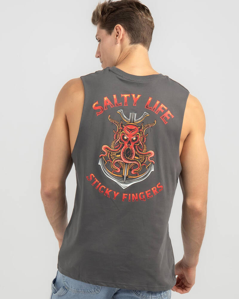 Salty Life Sticky Fingers Muscle Tank for Mens