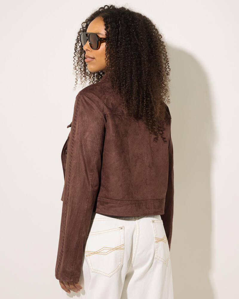 Ava And Ever Splendor Faux Suede Jacket for Womens