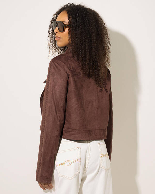 Ava And Ever Splendor Faux Suede Jacket for Womens