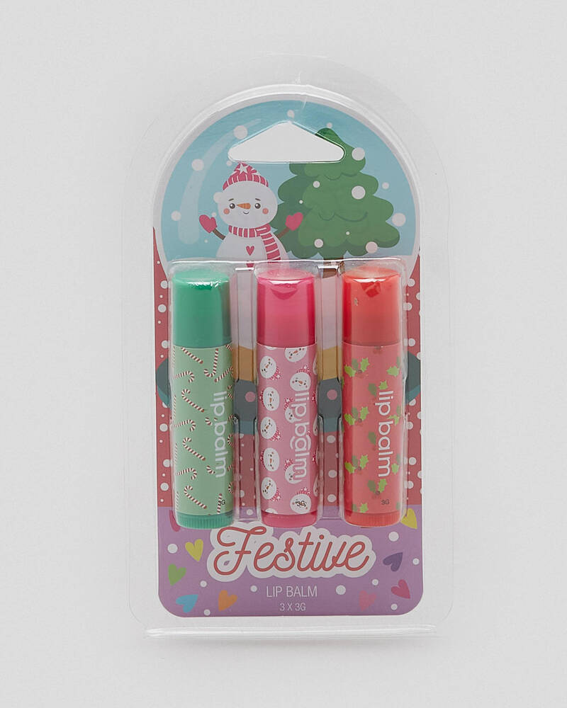 Get It Now Festive Snowman Lip Balm Pack for Womens