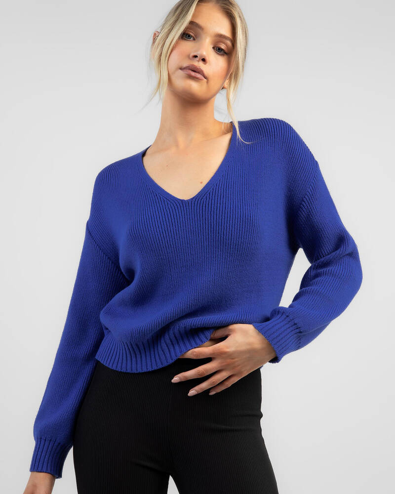Ava And Ever Georgia State V Neck Knit Jumper for Womens