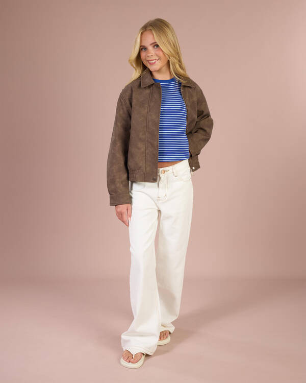 Ava And Ever Girls' Brando Faux Leather Jacket for Womens