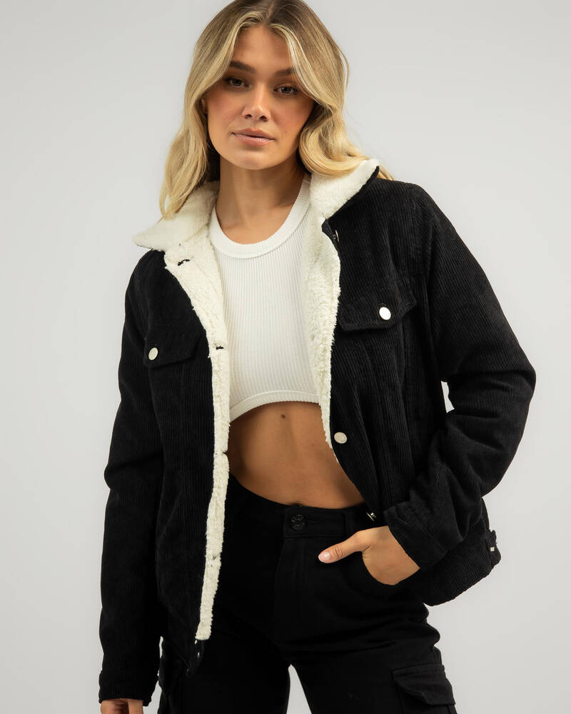 Ava And Ever Axel Jacket In Black/cream - Fast Shipping & Easy Returns ...