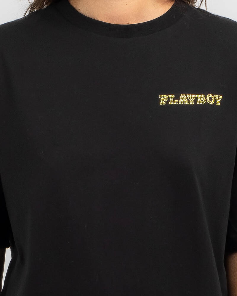 Playboy Diamante` T-Shirt for Womens