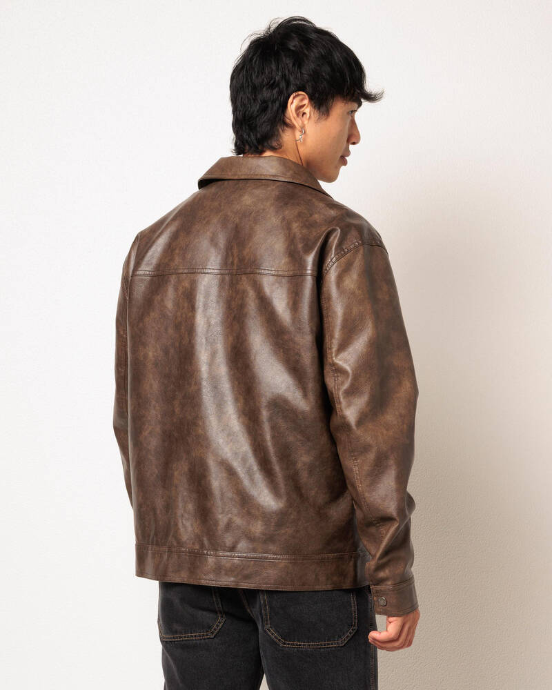 Lucid Regalia Faux Leather Jacket for Mens