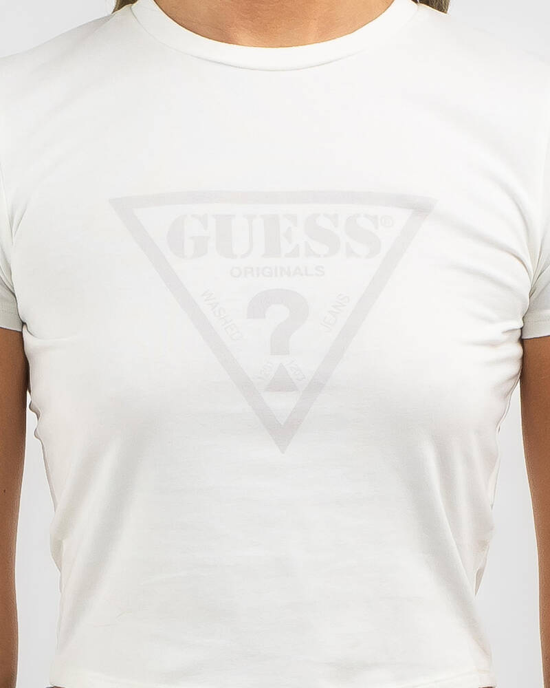 GUESS Vintage Triangle Baby Tee for Womens