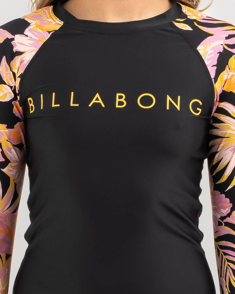 Shop Billabong Copacabana Long Sleeve Rash Vest In Black Fast Shipping & Easy Returns City