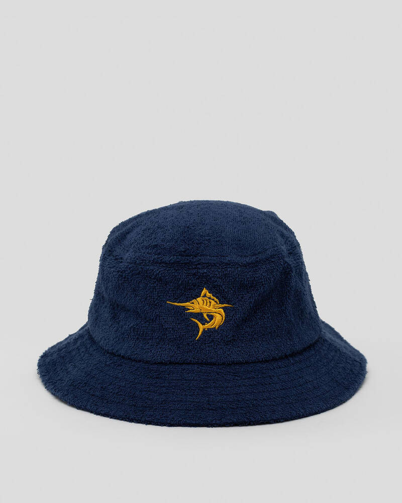 Shop Salty Life Snagged Bucket Hat In Navy Fast Shipping & Easy
