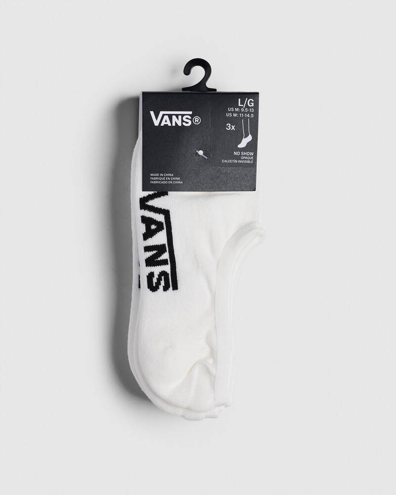 Vans Classic No Show Socks 3 Pack for Mens