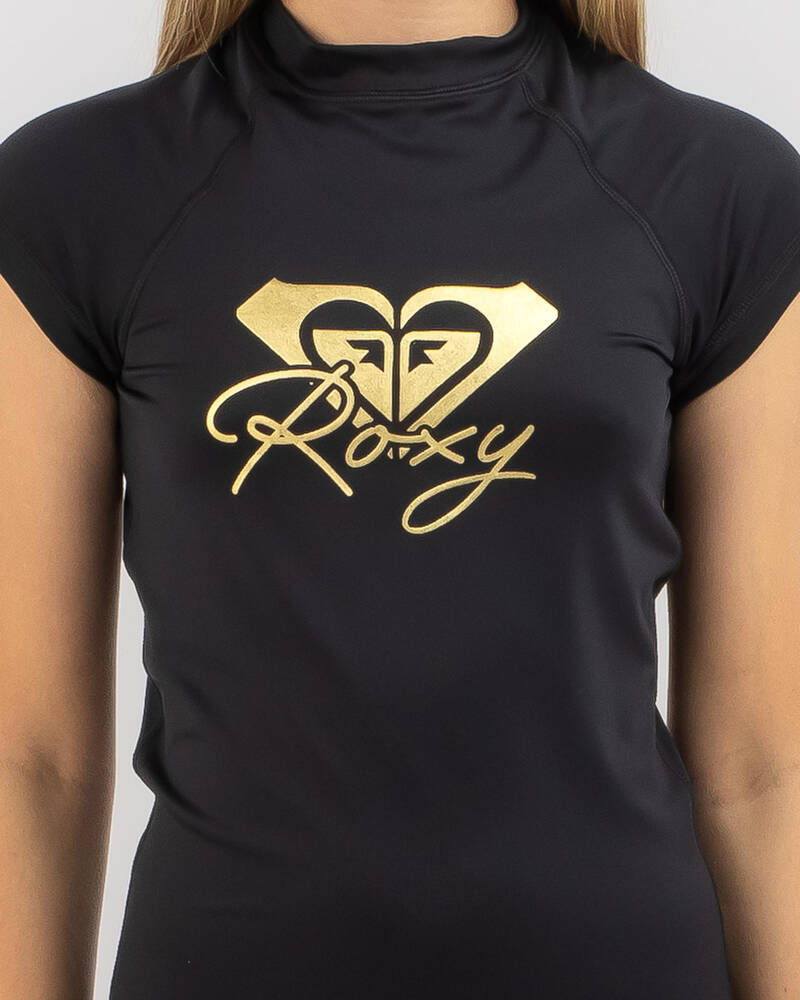 Roxy Girls' Beach Vibing Cap Sleeve Rash Vest for Womens