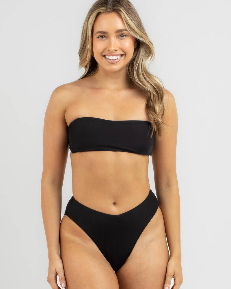 Kaiami Marta Rib Bandeau Bikini Top for Womens