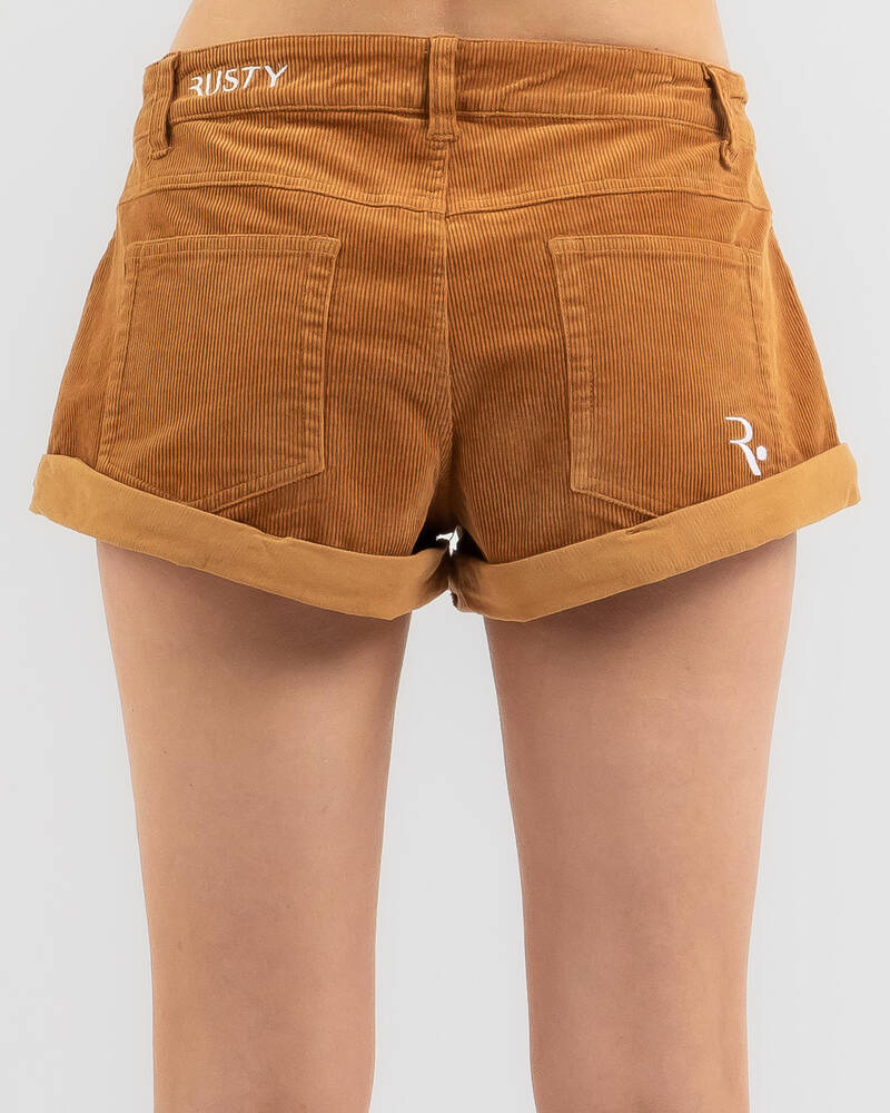 Rusty It's No Secret Cord Shorts for Womens